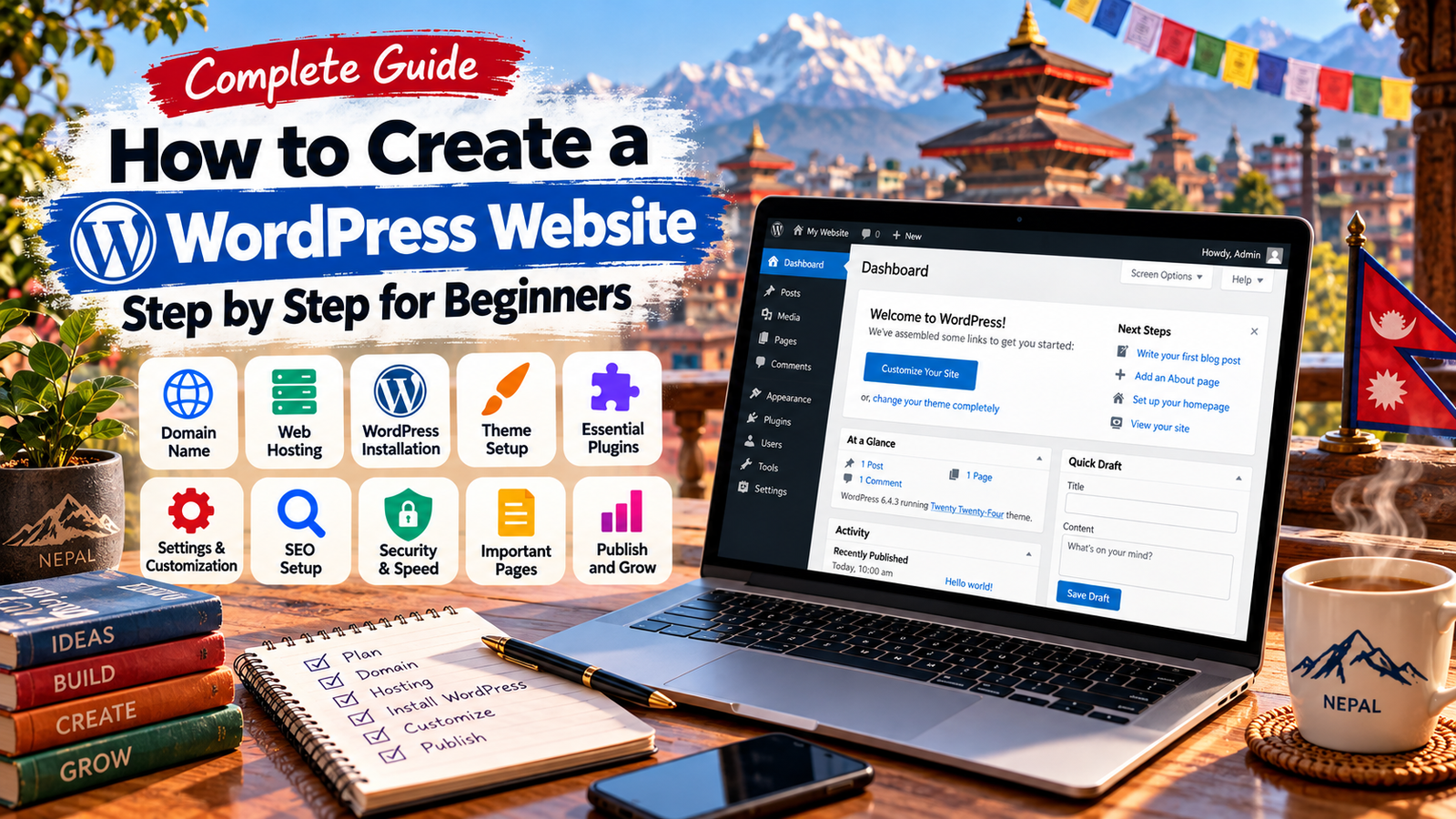 How to create a WordPress website step by step for beginners